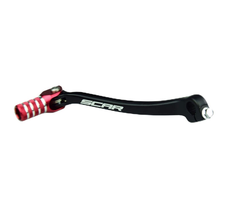 SCAR Folding Gear Shift Lever Shifter Pedal Forged Compatible with Honda CRF 450 CRF450R 08-16 - Red - Image 1